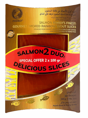 FISHKO Salmon Slices Smoked Duo 2x100GM